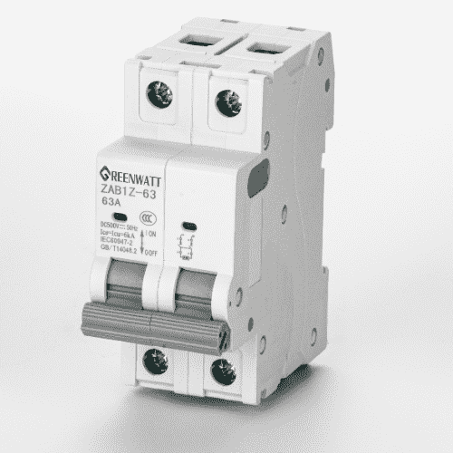 Miniature Circuit Breaker – 2P, 20A, C Curve, 10kA AC/DC