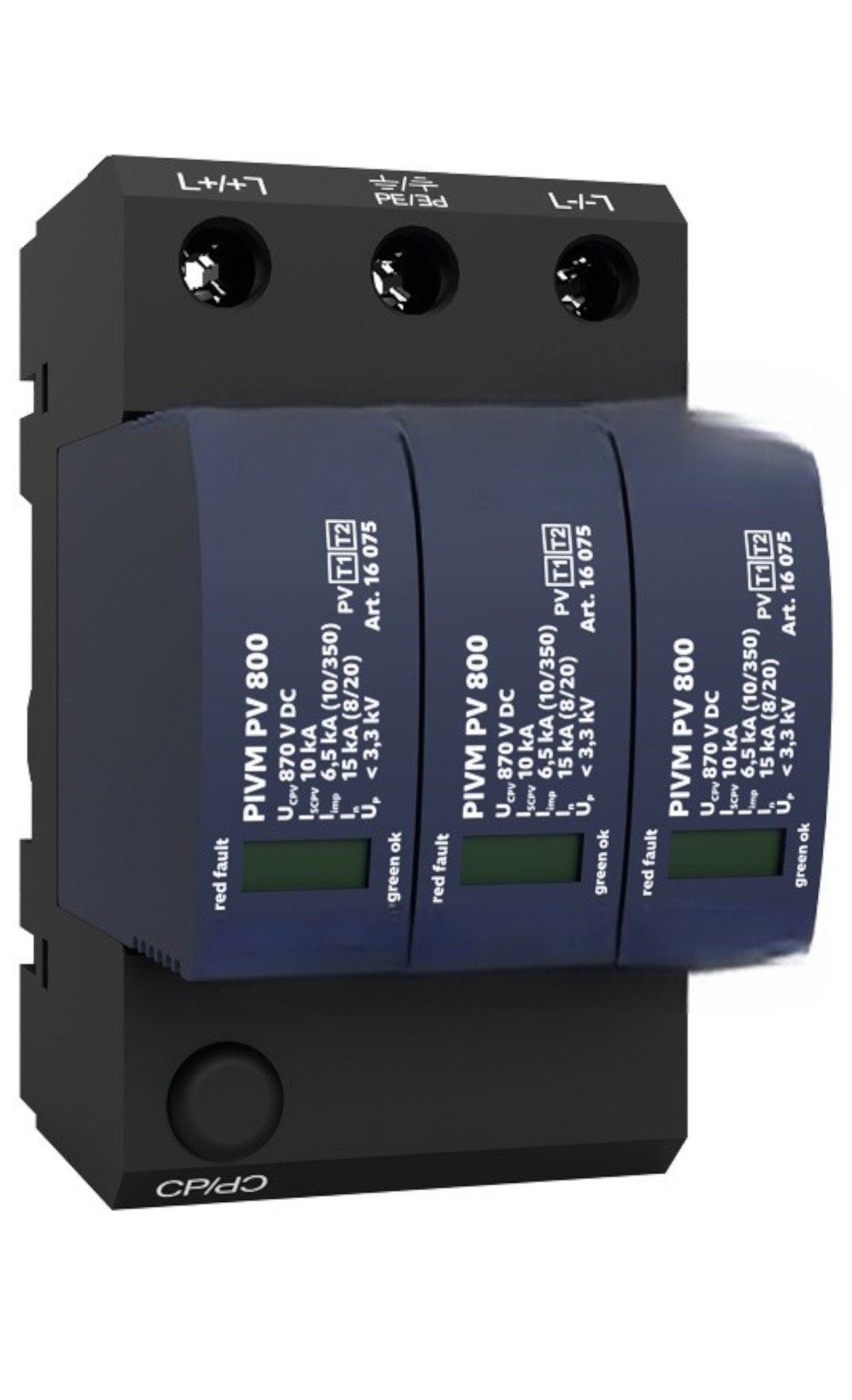 Type 1+2 PV SPD | Y-Connection | No Back-Up Fuse | LPL III–IV