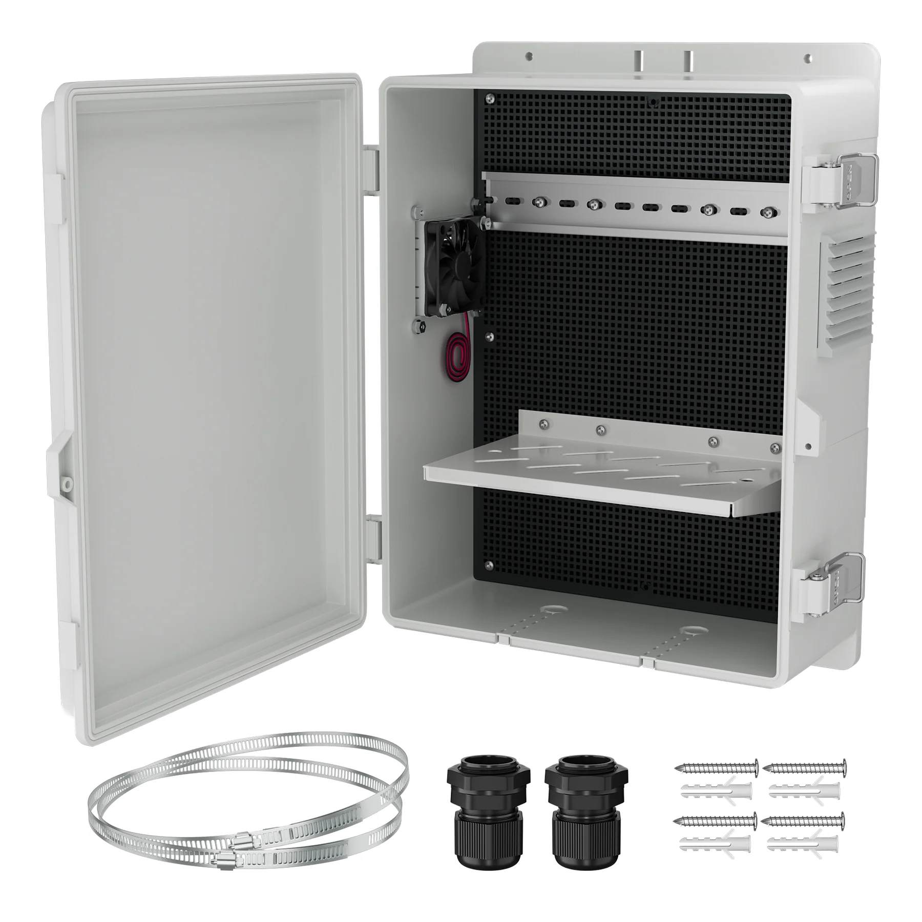 Weatherproof and Vented Electrical Enclosure Box - Pole/Wall Mountable